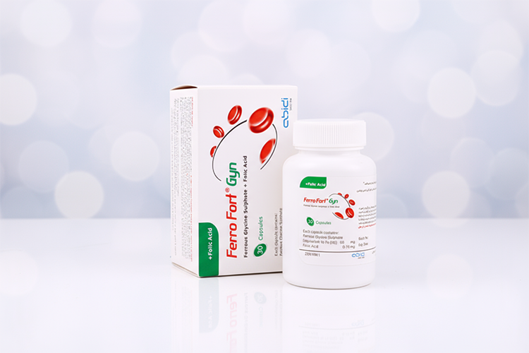 بسته‌ بندی کپسول فروفورت گاین برای درمان کم‌ خونی